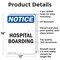 Signmission Hospital Boarding, 12 in W x Rectangle, Aluminum OS-2PACK-NS-A-1218-V-13521 - alternate 3